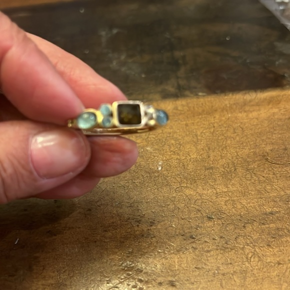 Multi Colored Stones Earrings for pierced ears - Picture 2 of 4